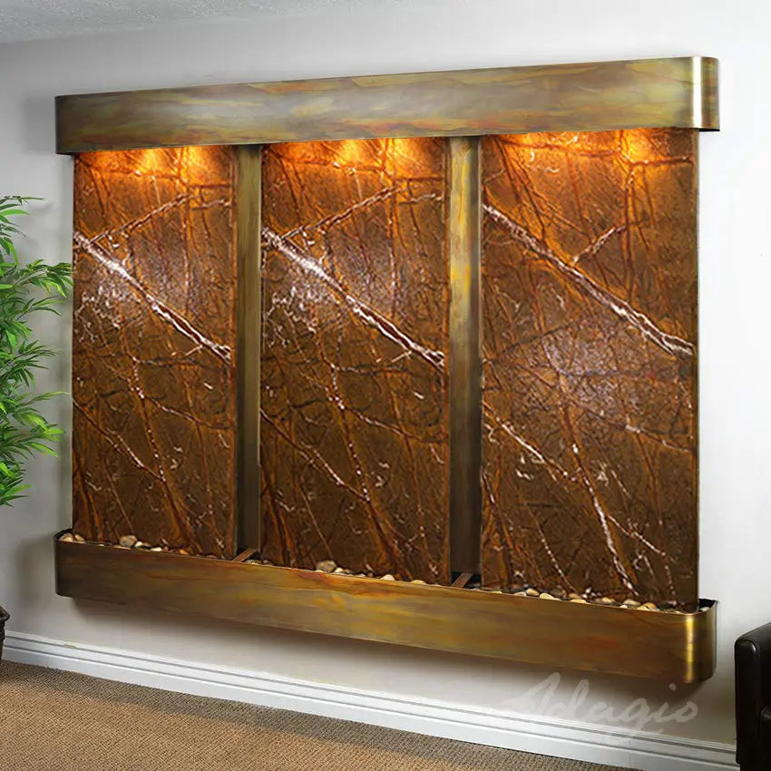 Adagio Deep Creek Falls - Indoor Wall Fountain AWF-DCFR1540 - Aqvina LLC