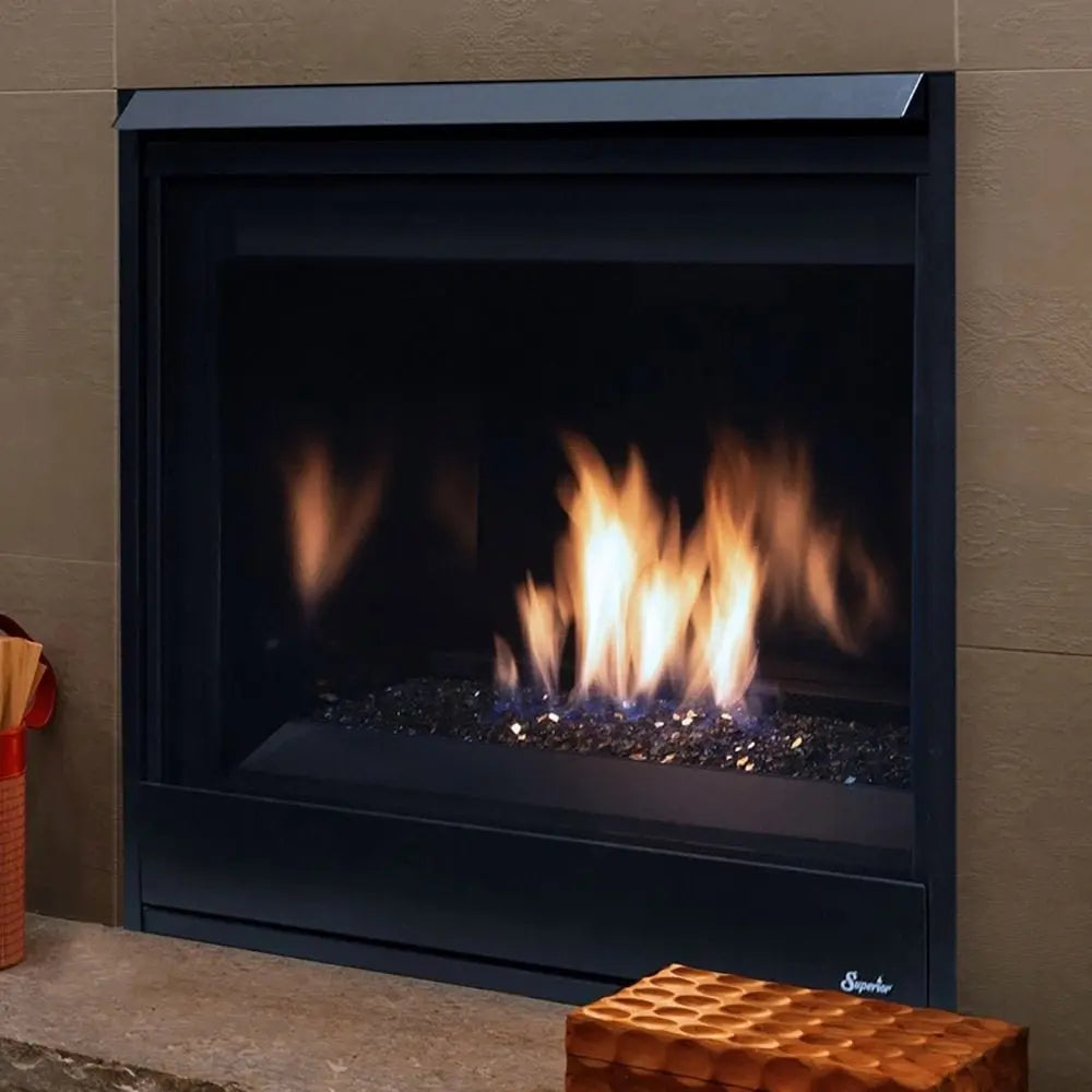 Superior 35-Inch DRC3035 Contemporary Electronic Ignition Direct Vent Gas Fireplace with Crushed Glass Media