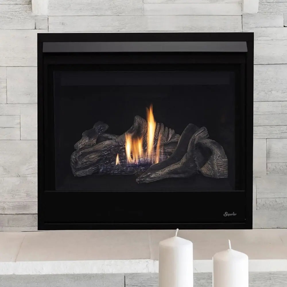 Superior 40-Inch DRC3040 Contemporary Electronic Ignition Direct Vent Gas Fireplace with Crushed Glass Media