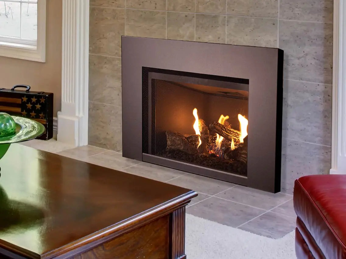 Superior 32-Inch DRI2032 Direct Vent Gas Fireplace Insert with Blower and Ceramic Fiber Log Set
