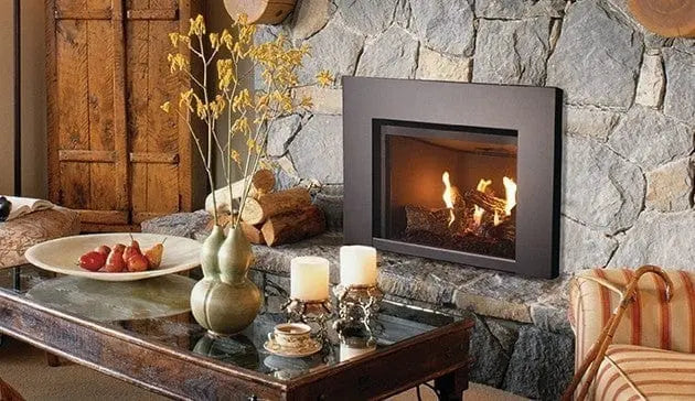 Superior 32-Inch DRI2032 Direct Vent Gas Fireplace Insert with Blower and Ceramic Fiber Log Set