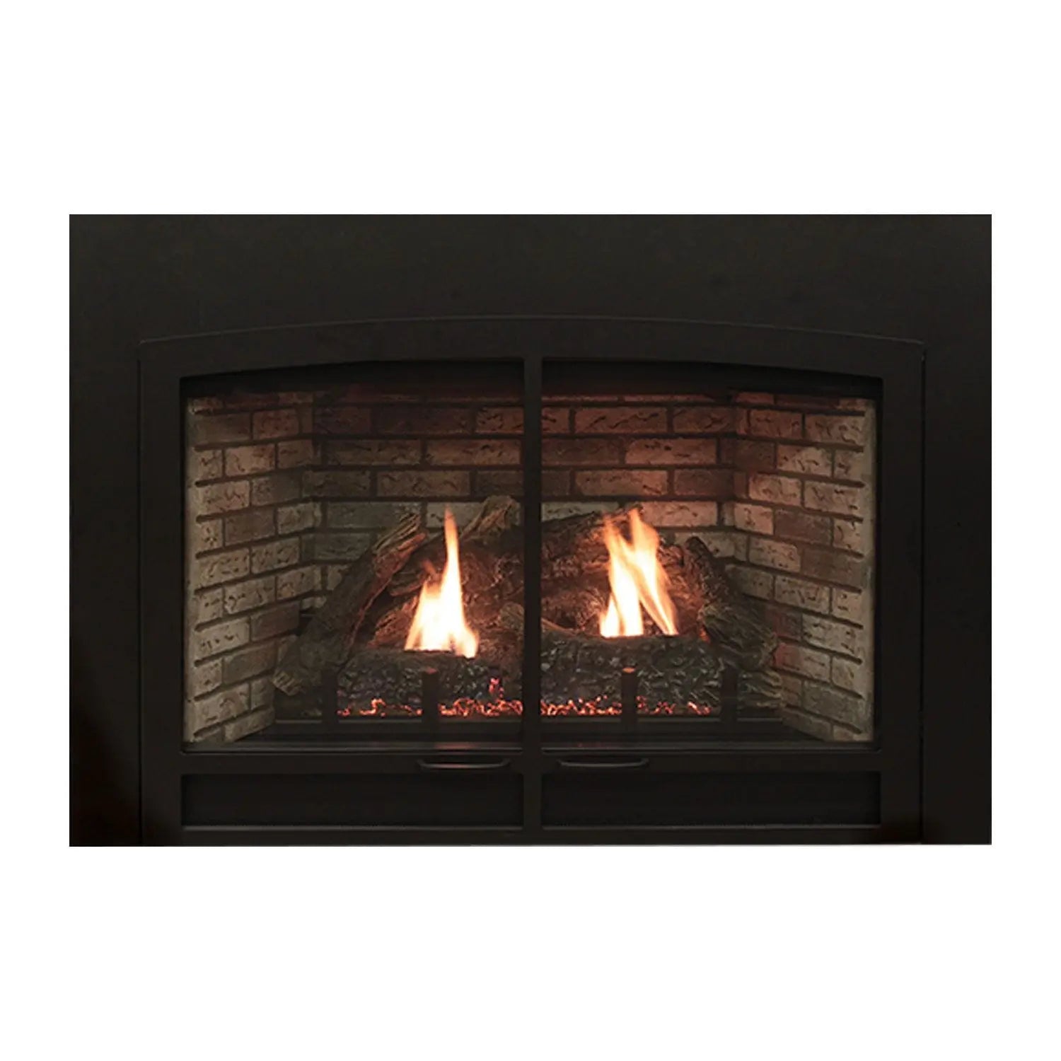 Empire 25" Franklin Clean-Face Direct Vent Gas Fireplace Insert with Log Set and Blower