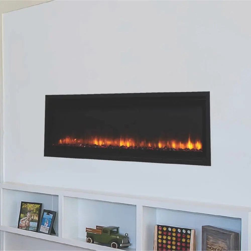 Superior ERL2000 Built-In Linear Electric Fireplace with Remote and Smoked Crystal Ember Bed