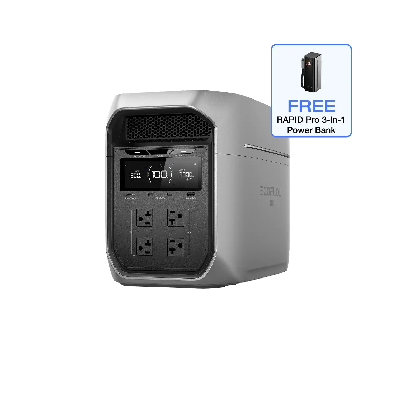 EcoFlow DELTA 3 Max Plus (2048Wh) Portable Power Station EcoFlow