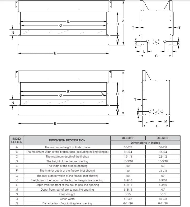Empire 60" Carol Rose Outdoor Double-Sided Vent-Free Stainless Steel Linear Gas Fireplace