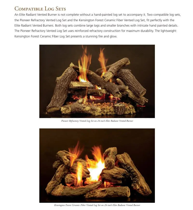 Empire Elite Radiant Vented Natural Gas Burner Only