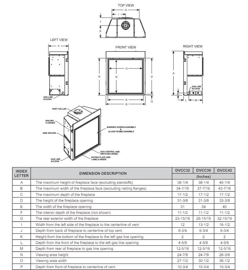 Empire 42" Madison Clean-Face Contemporary Direct Vent Gas Fireplace with Liner and Barrier