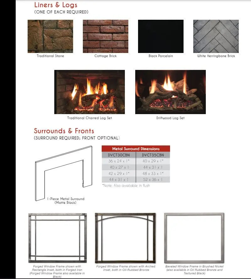 Empire 30" Renegade Clean-Face Direct Vent Gas Fireplace Insert with Multi-Function Remote and Blower