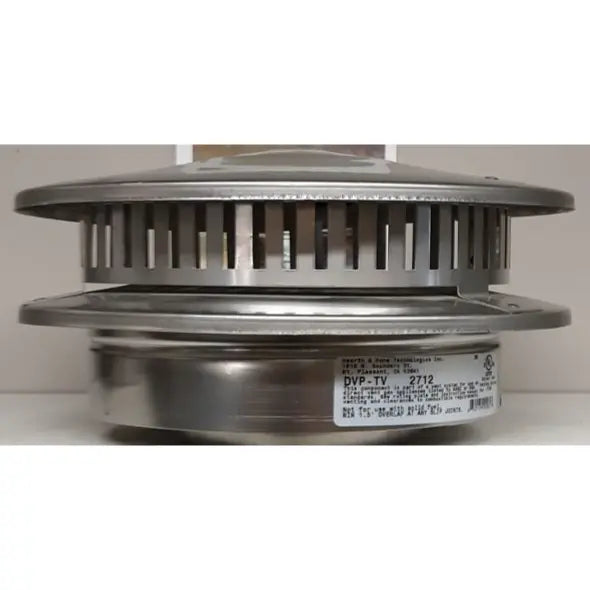 Majestic Vertical Direct Vent Termination Cap with storm collar in black finish