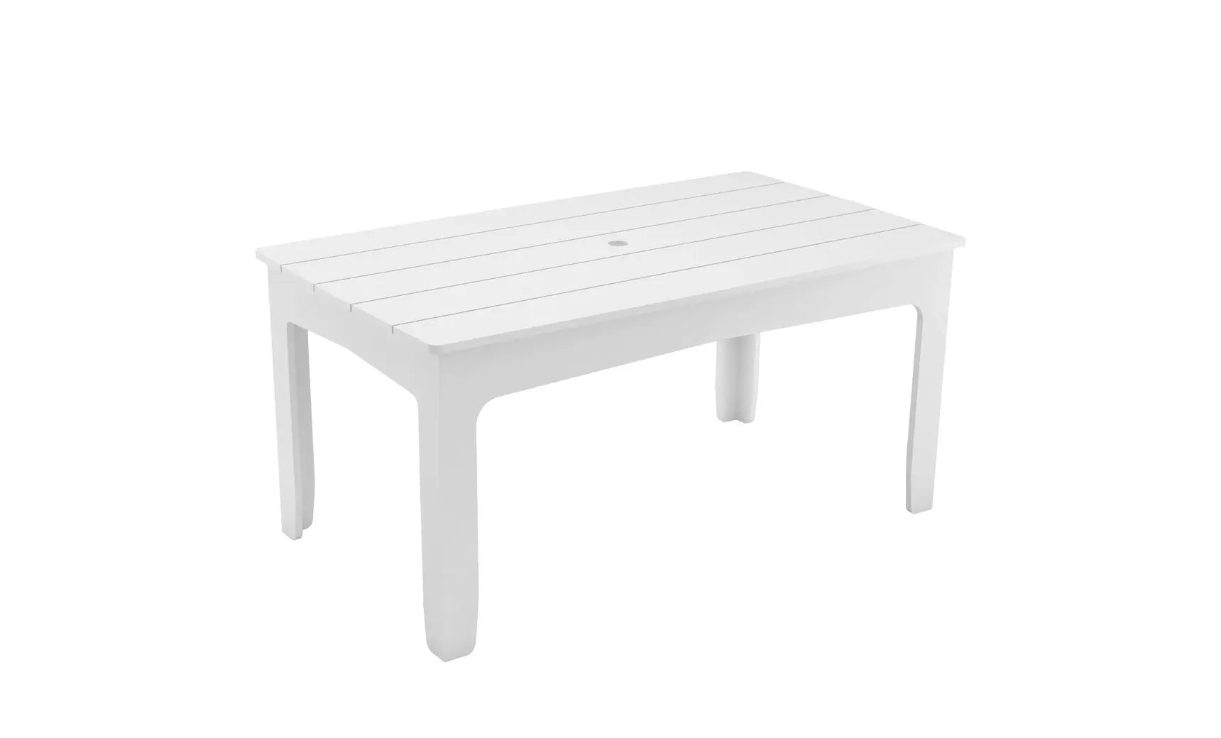 Mainstay rectangular dining table with a smooth surface and four legs.
