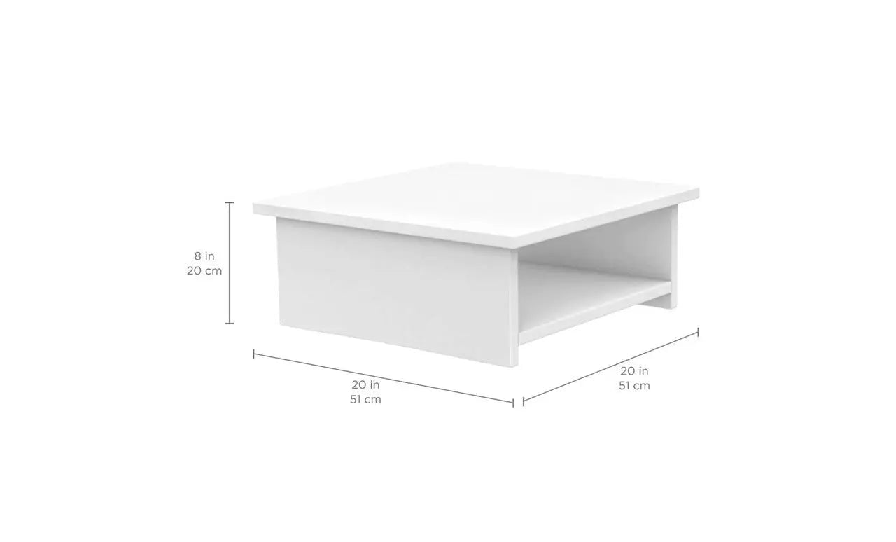 Echo Side Table in walnut finish with glass top and metal legs