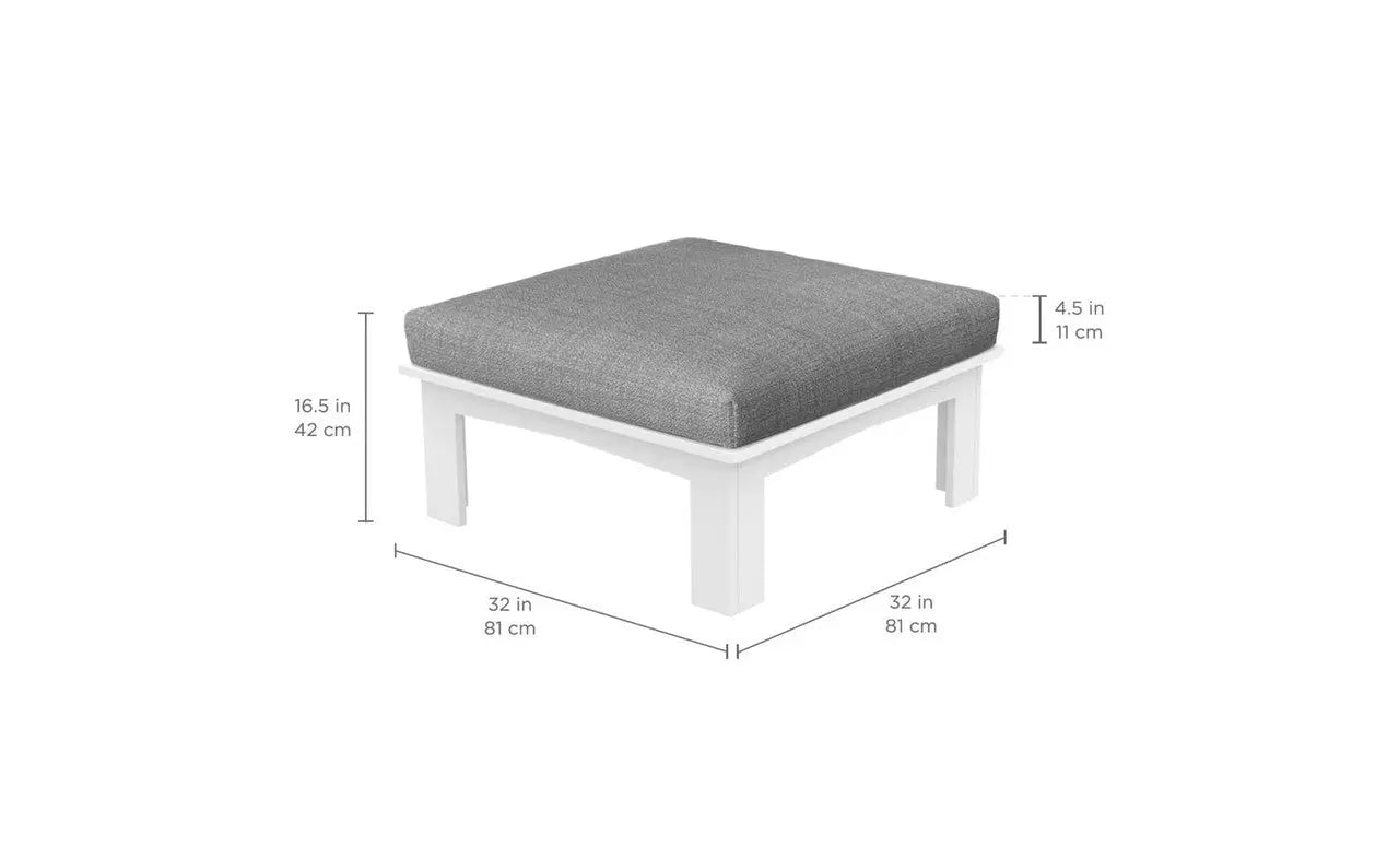 Mainstay sectional sofa with a relaxed ottoman design, featuring soft cushions and clean lines.
