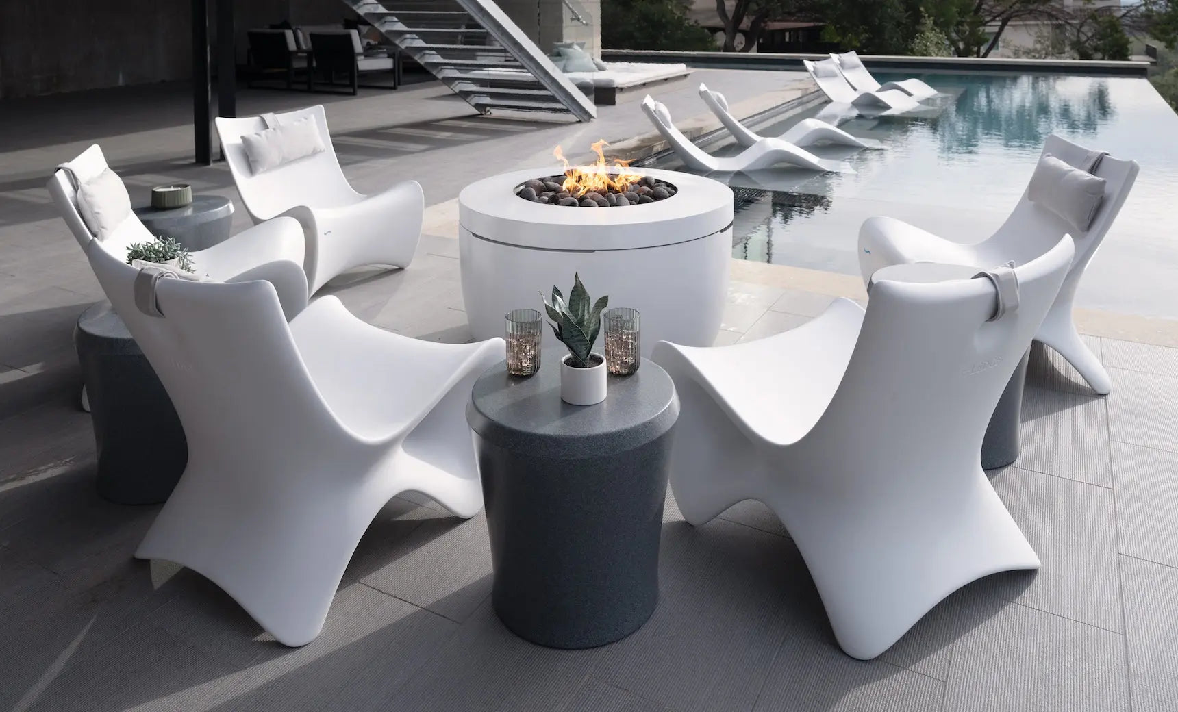 Affinity side table featuring a sleek wooden top and metal frame in a modern design.