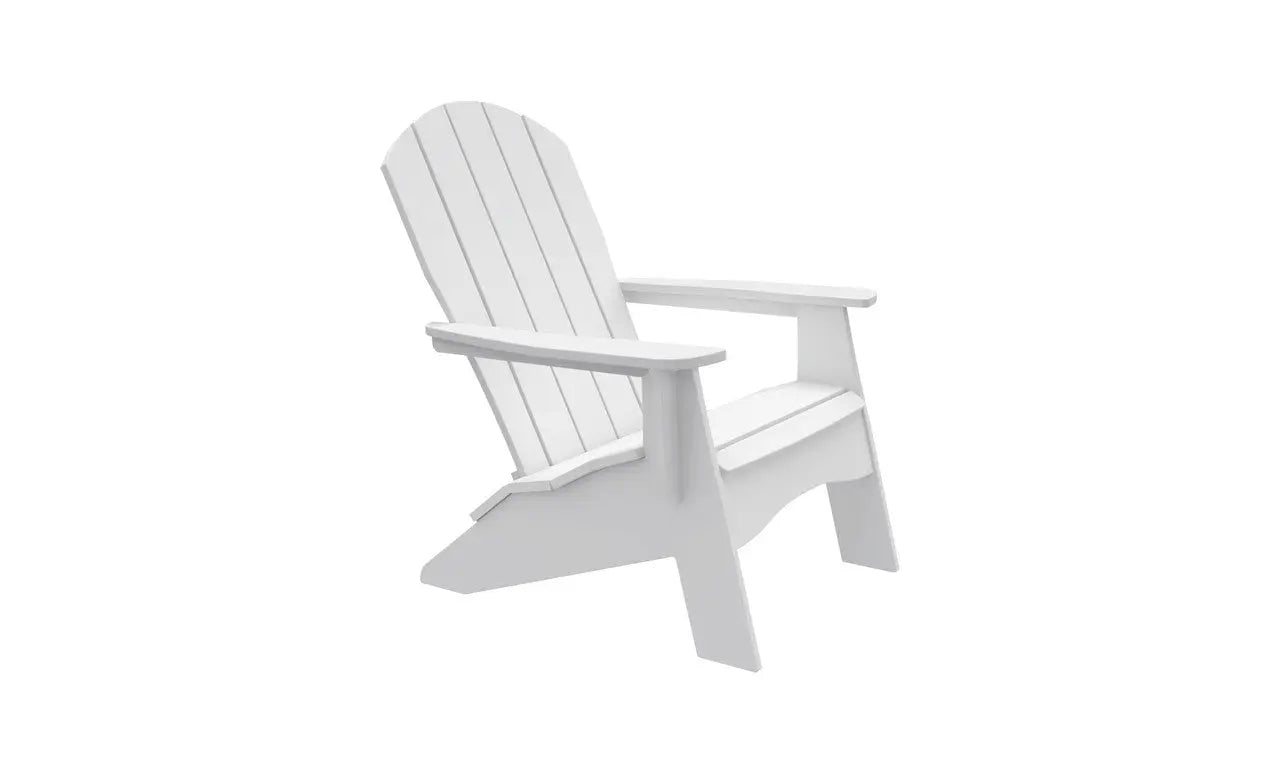 Legacy Adirondack wooden rocking chair with curved back and armrests