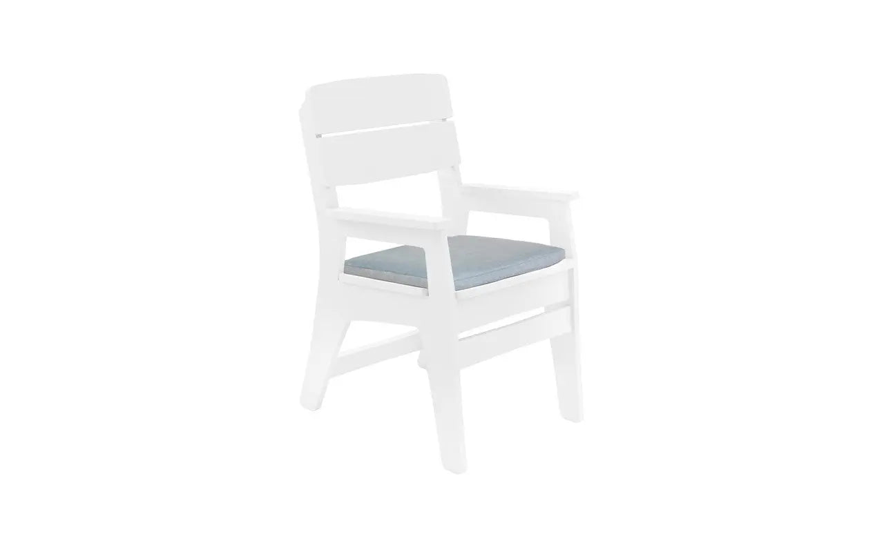 Mainstay dining armchair cushion with soft polyester filling and removable cover.
