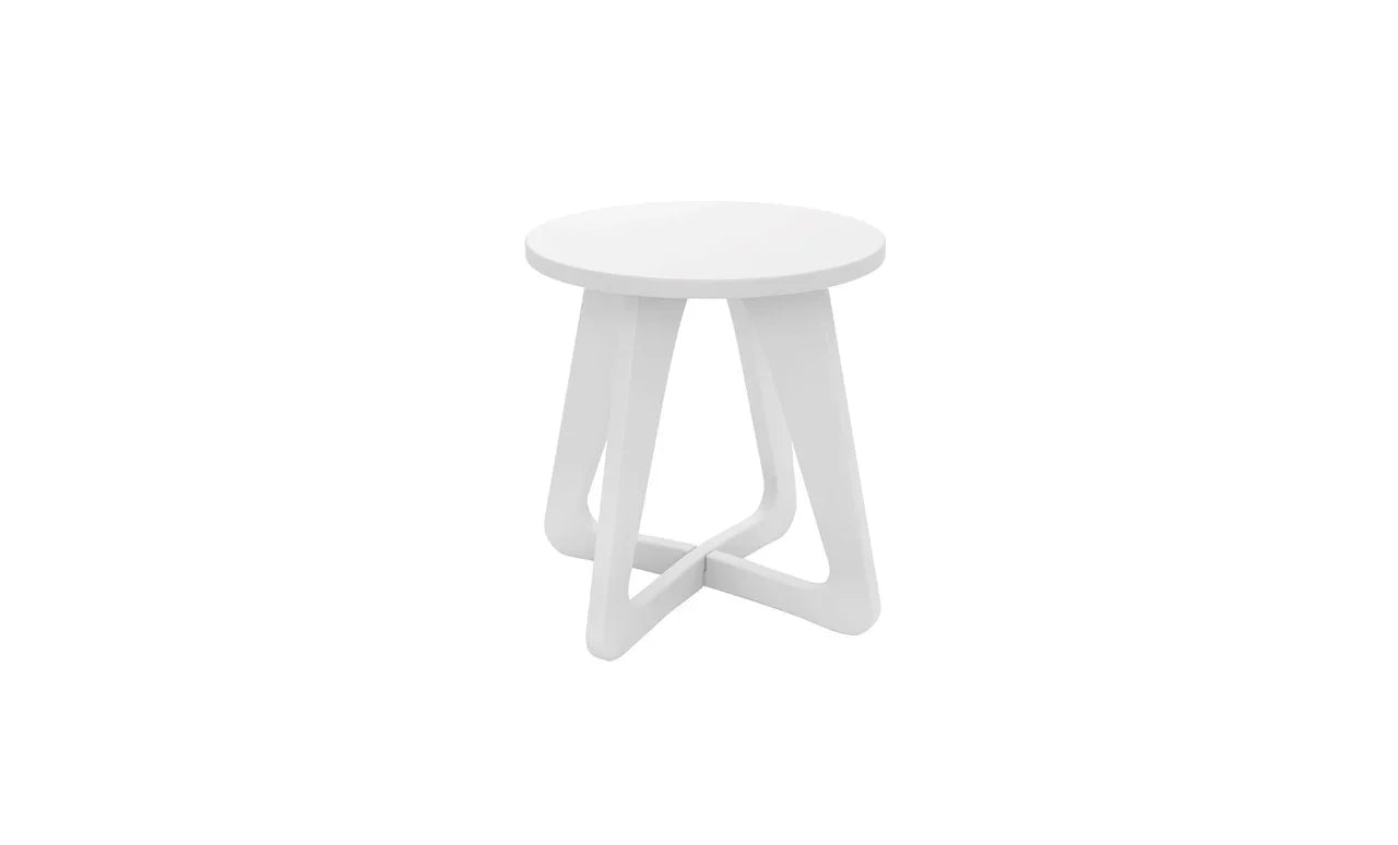Mainstay metal camping stool with four legs and a woven seat