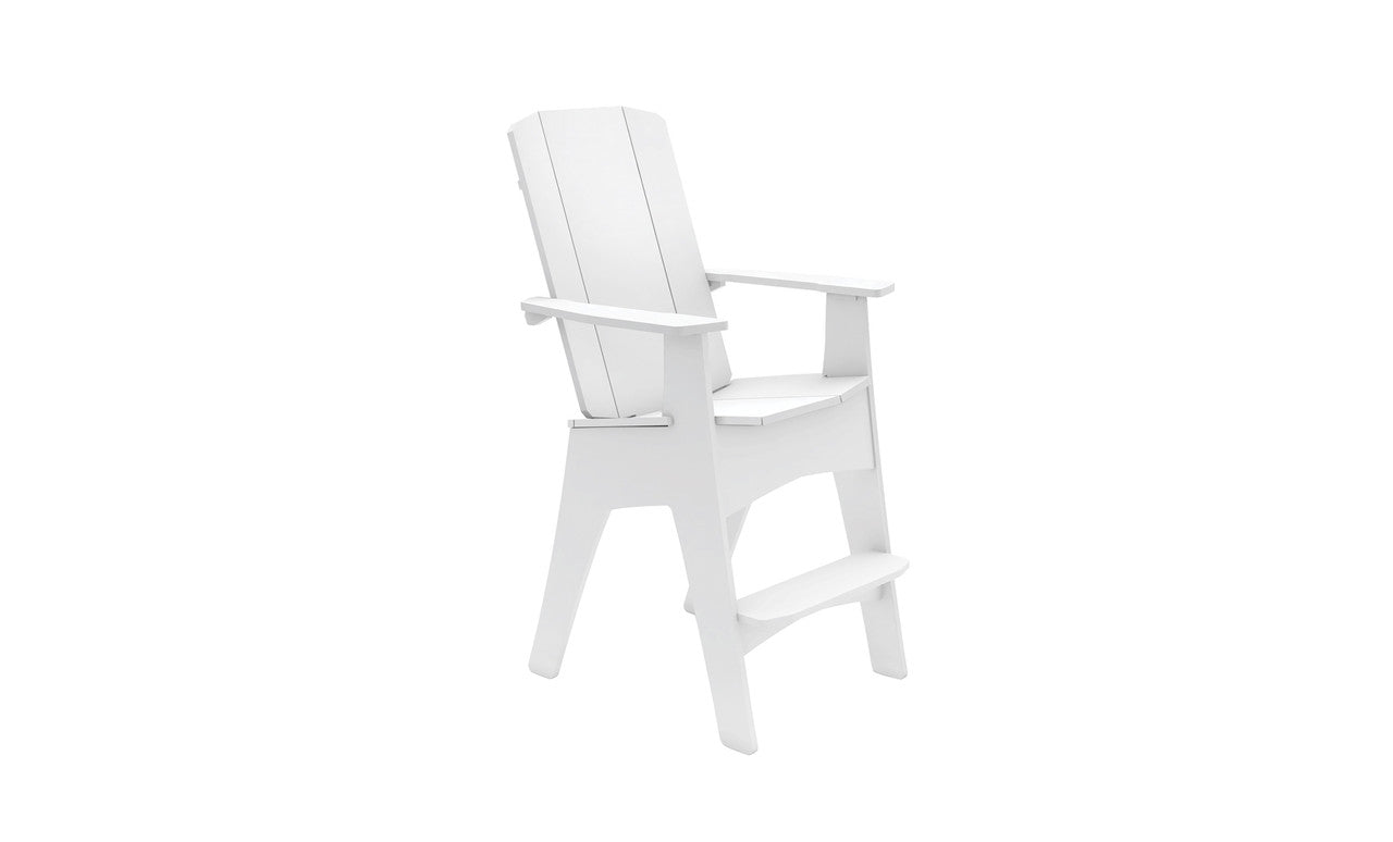 Mainstay Adirondack Tall wooden rocking chair with high back and armrests