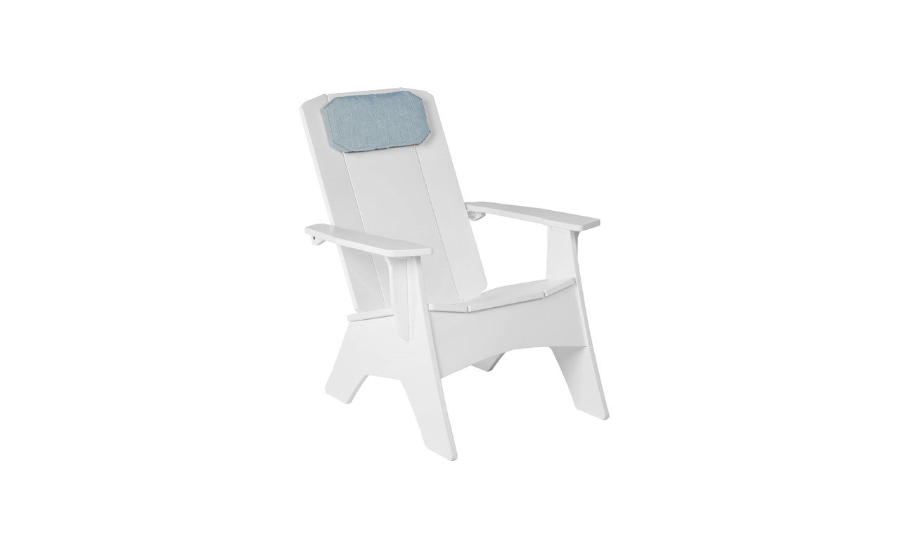 Mainstay Adirondack headrest pillow with a wooden frame and plush cushion.