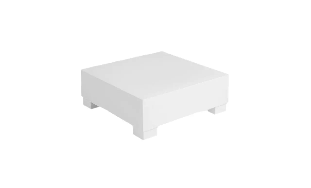 Signature Sectional Endcap in beige fabric with curved arms and plush cushioning