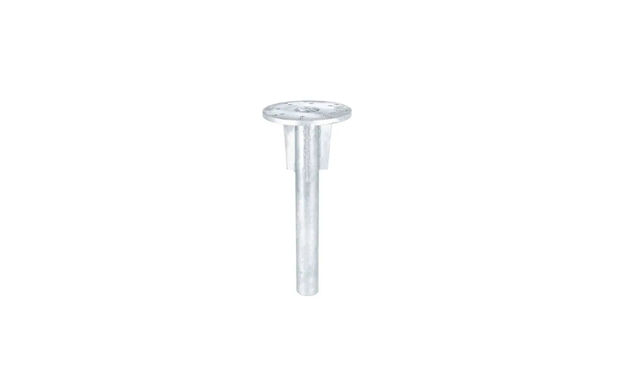 Sturdy in-ground cantilever mount with adjustable arm for securing outdoor furniture.