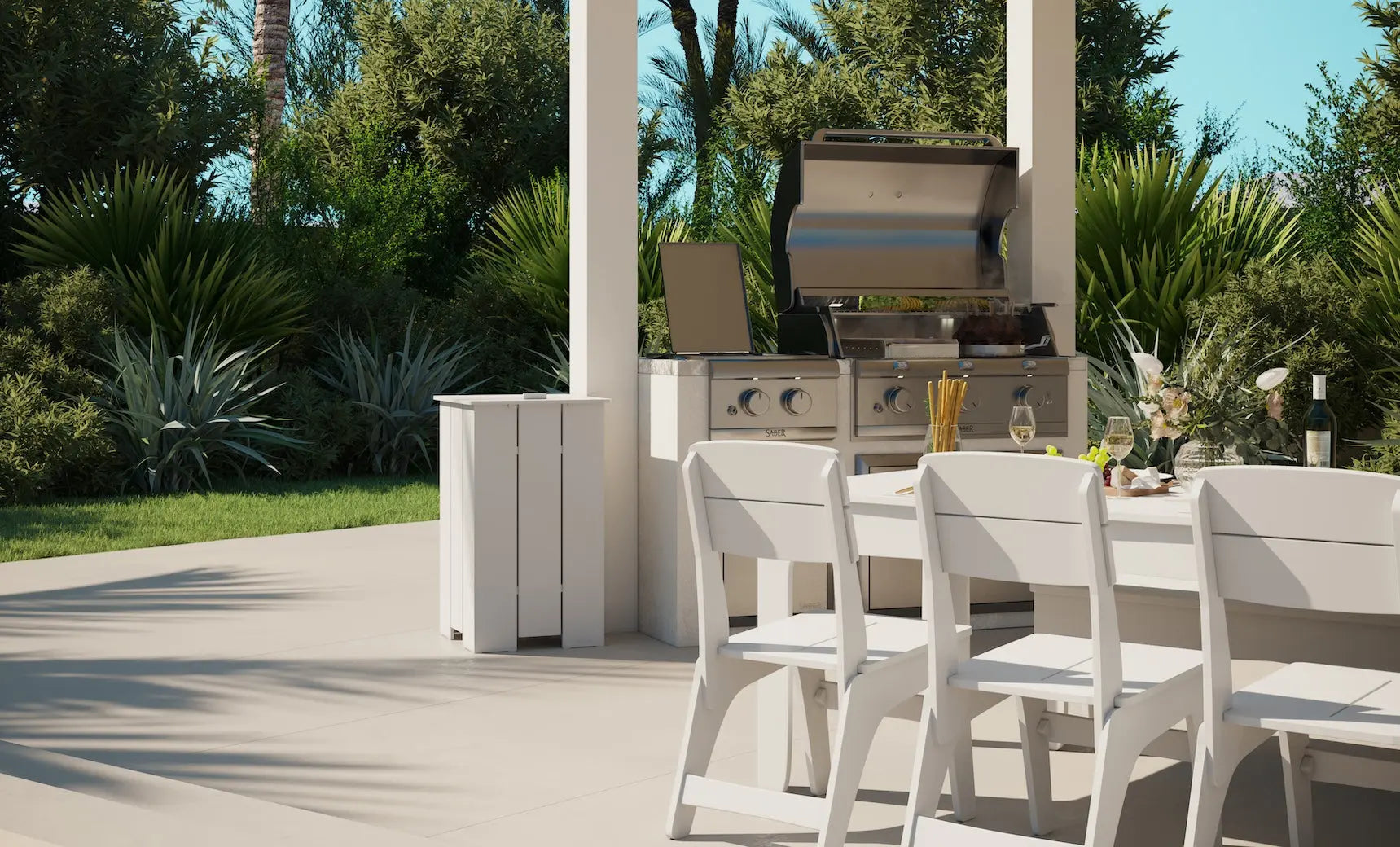 Mainstay dining side chair in oak finish with upholstered seat and wooden legs