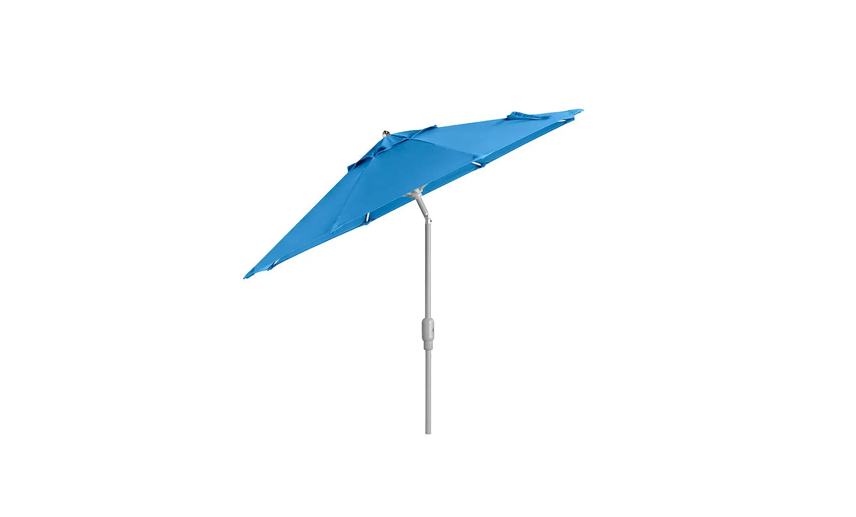 7.5-foot octagonal Signature 360° tilt umbrella in dark brown with black ribs and base