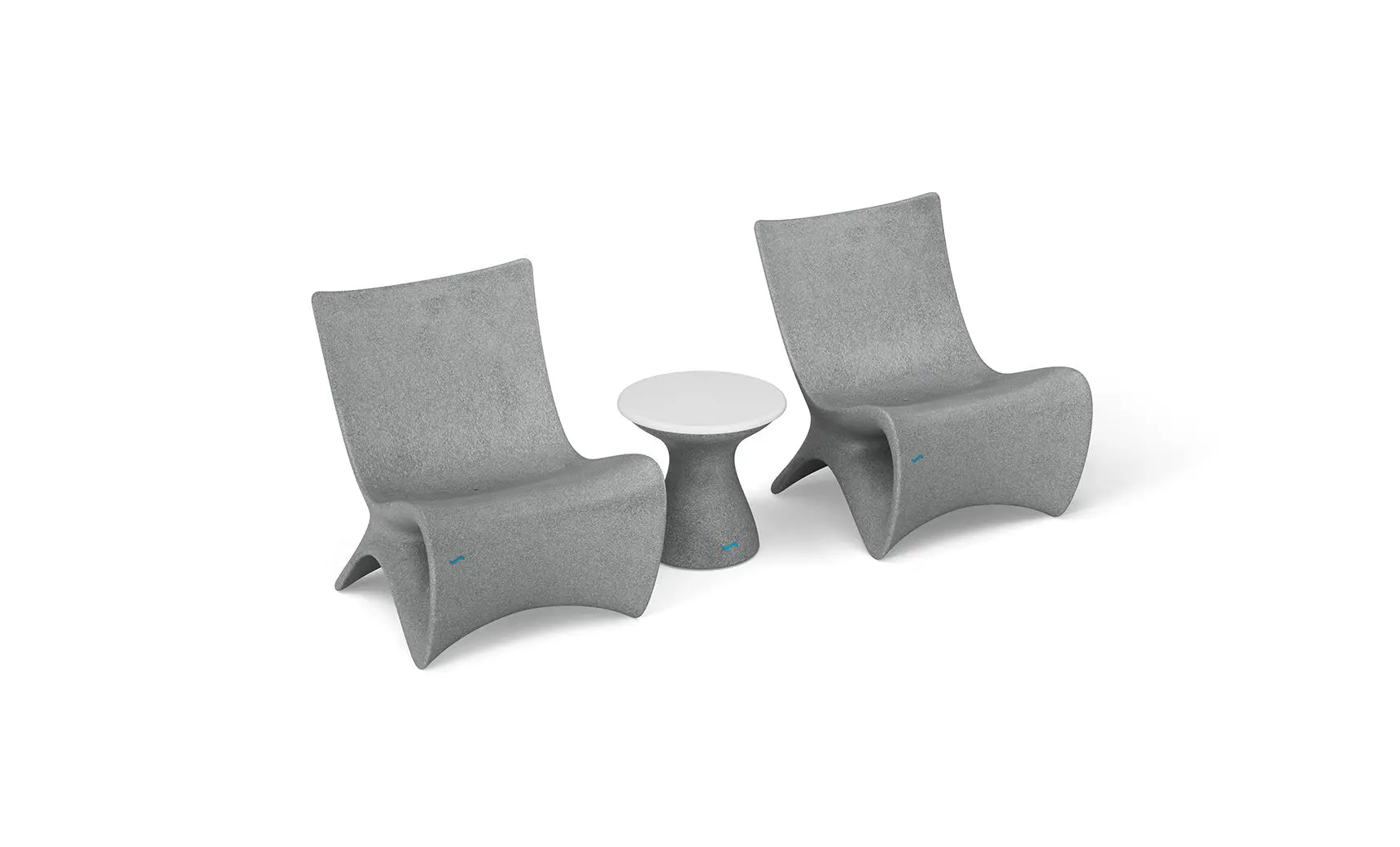 Autograph chair paired with a matching side table in sleek modern design.
