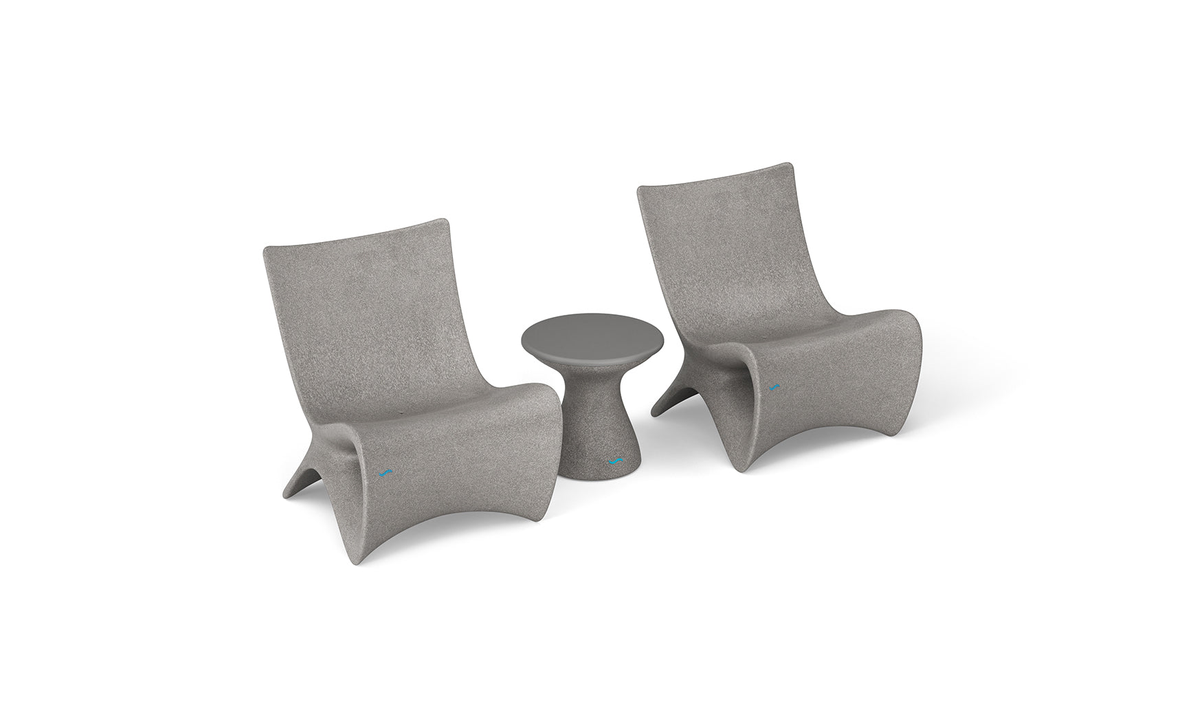 Autograph chair paired with a matching side table in sleek modern design.