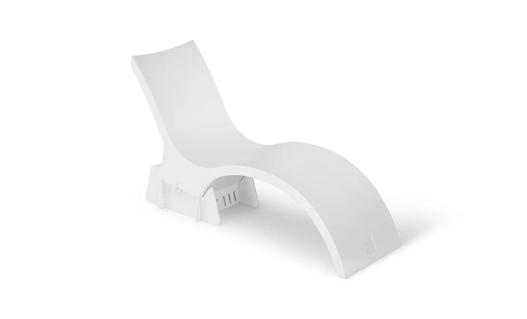 Signature Chaise deep riser lounge chair in a plush fabric with wooden legs