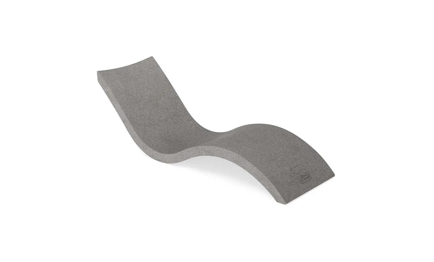 Signature chaise lounge in brown leather with curved backrest and padded armrests.