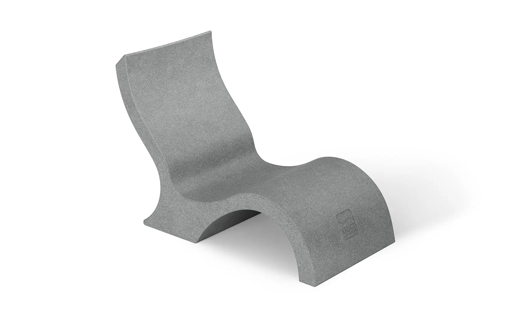 Signature lowback chair in weathered oak with comfortable cushioned seat and high backrest.