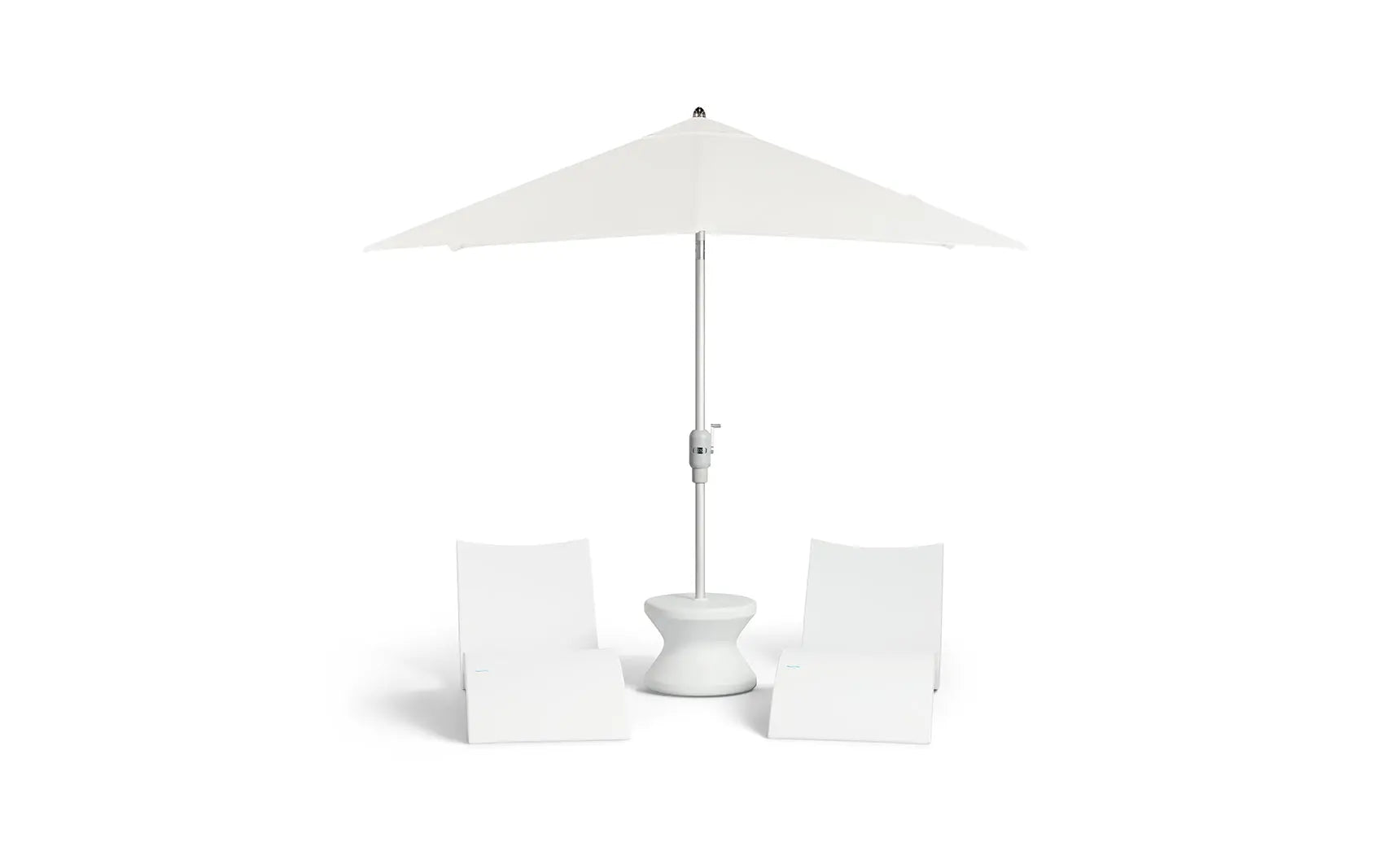 Signature Standard side table in walnut finish with glass top and metal legs