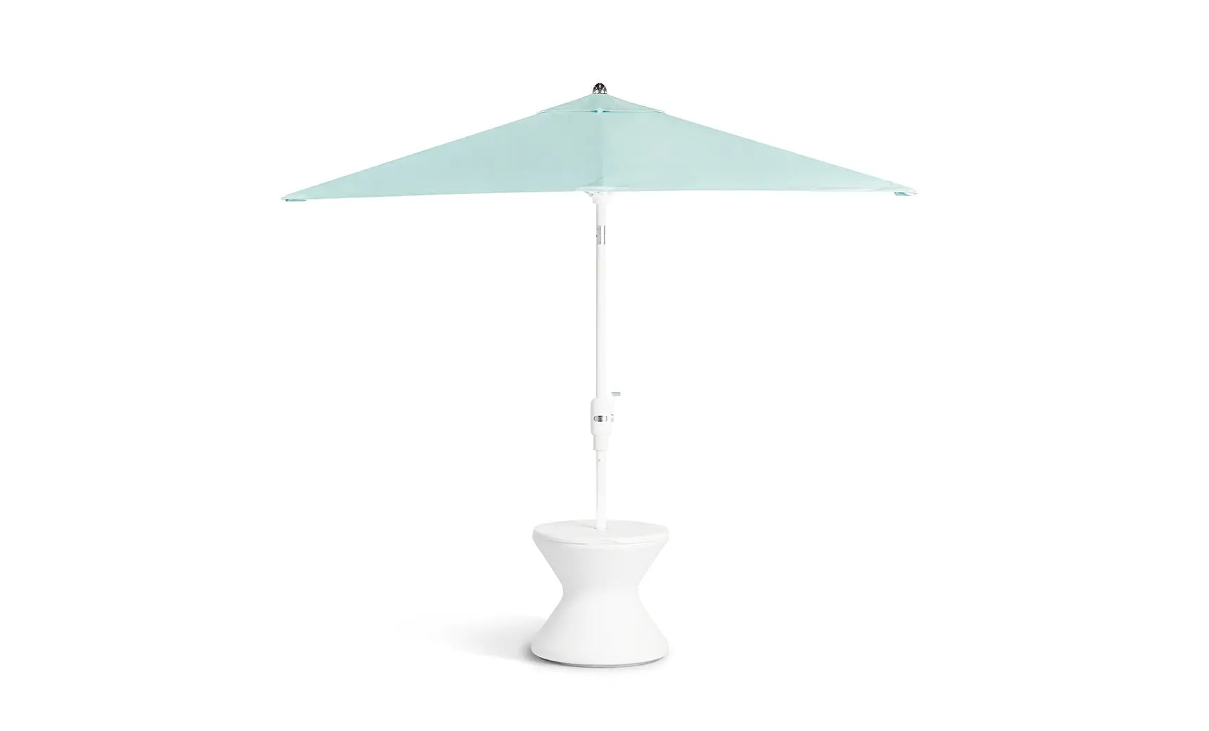Signature Tall Ice Bin Side Table with a large ice bin and sleek wooden top.