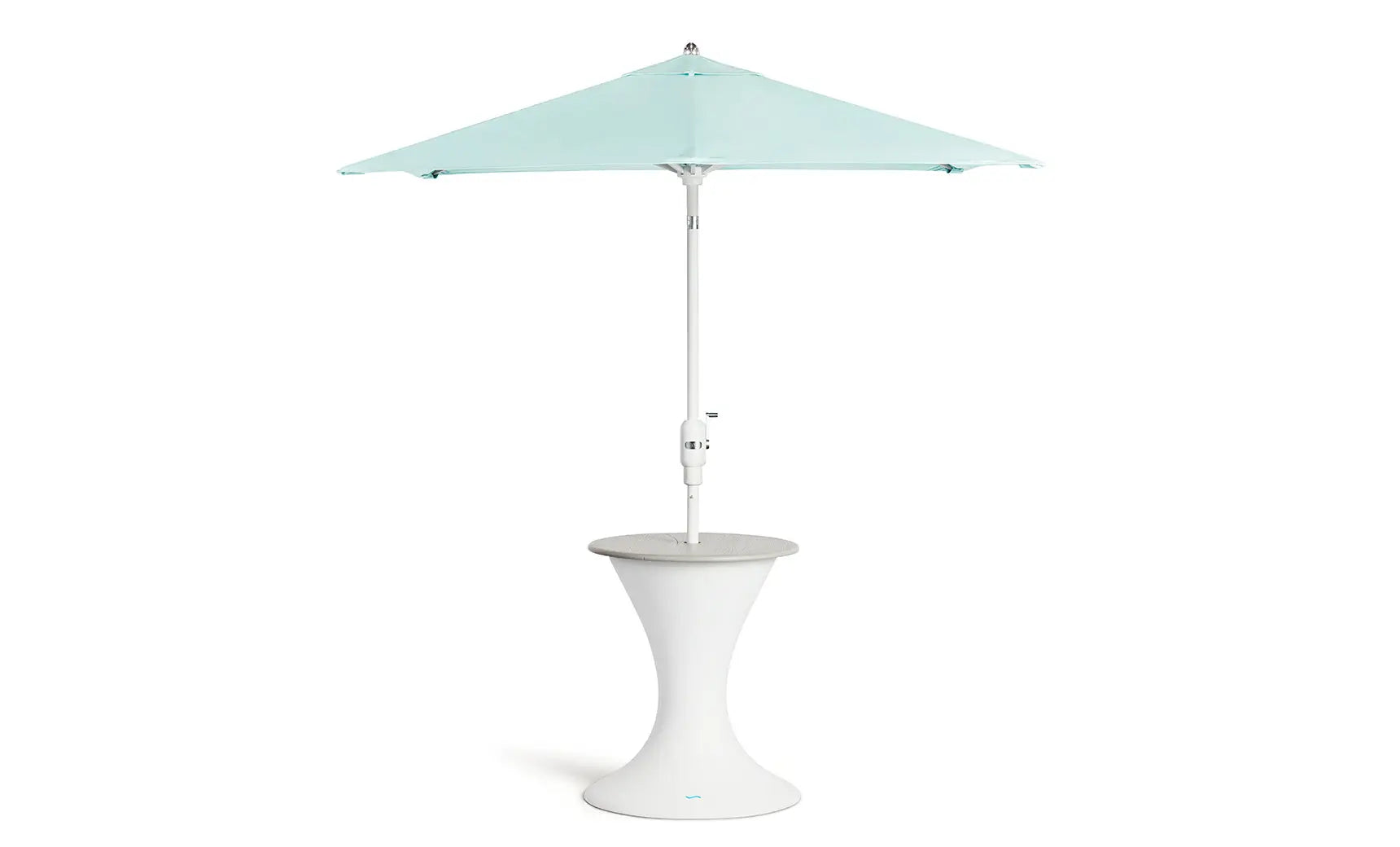 6.5-foot square Signature Series umbrella with 360° tilt feature and black canopy
