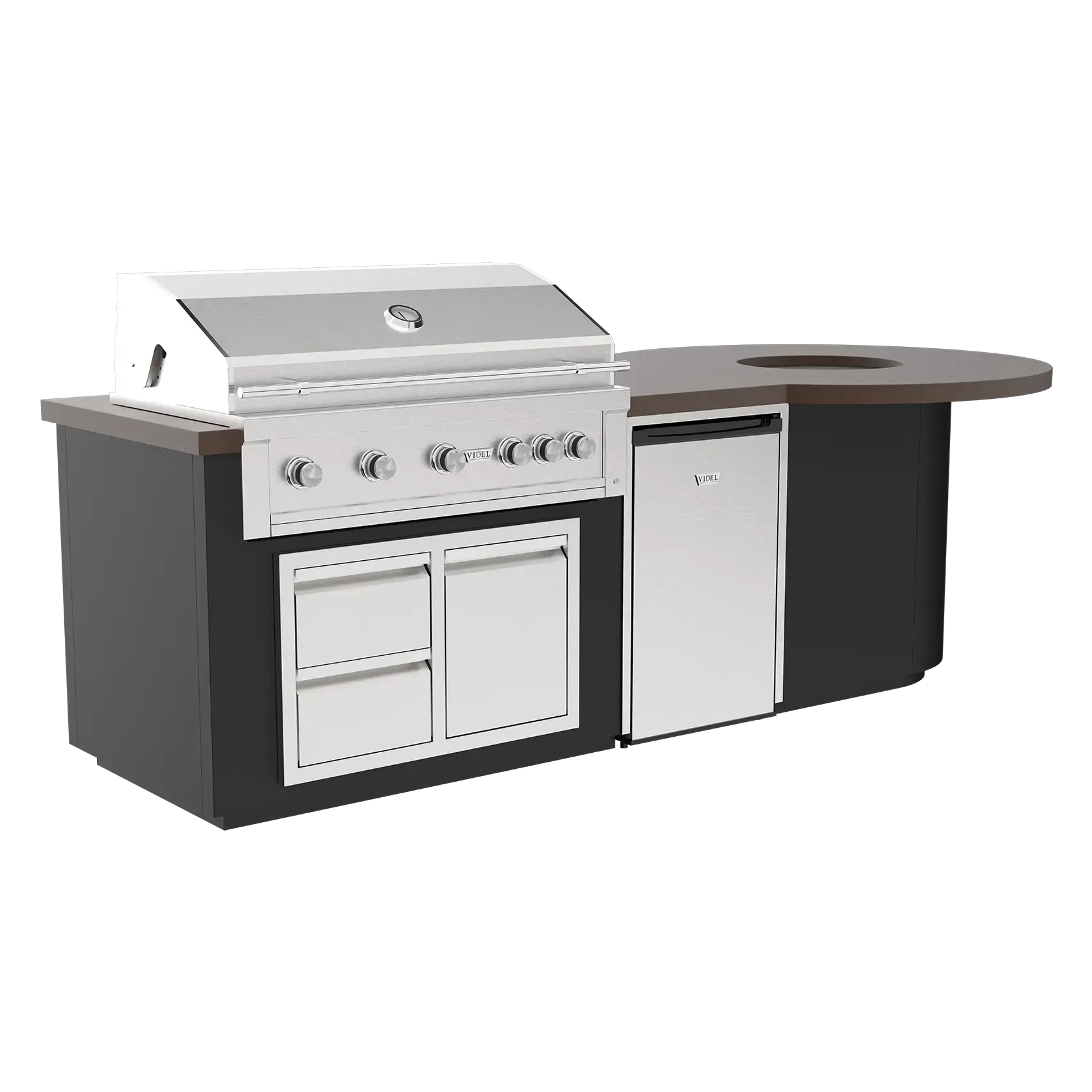 Videl Grills Luxe 112I Firepit - BBQ Island - Aqvina LLC