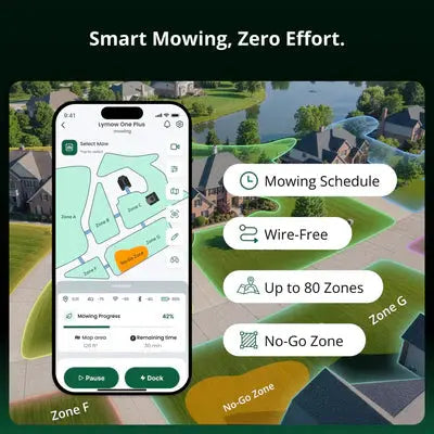 Lymow One Plus Robotic Lawn Mower (5A) | 1.1 Acres/Day Lymow