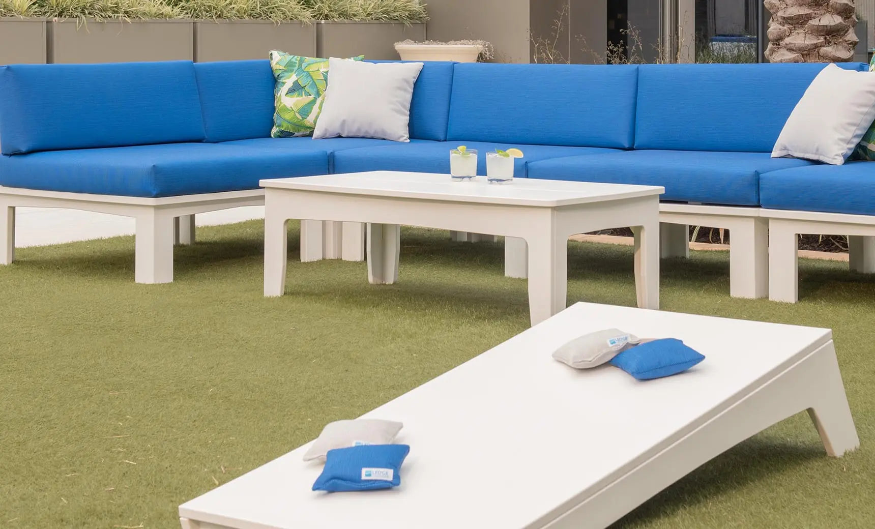 Mainstay rectangular coffee table with clean lines and a smooth surface in walnut finish.