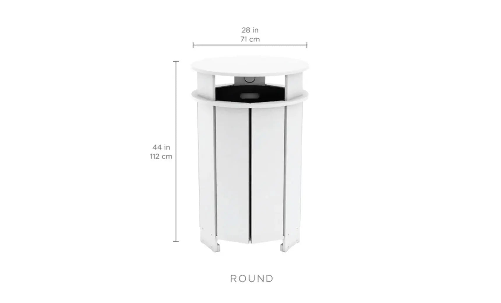 Mainstay gray plastic trash bin with lid and handle