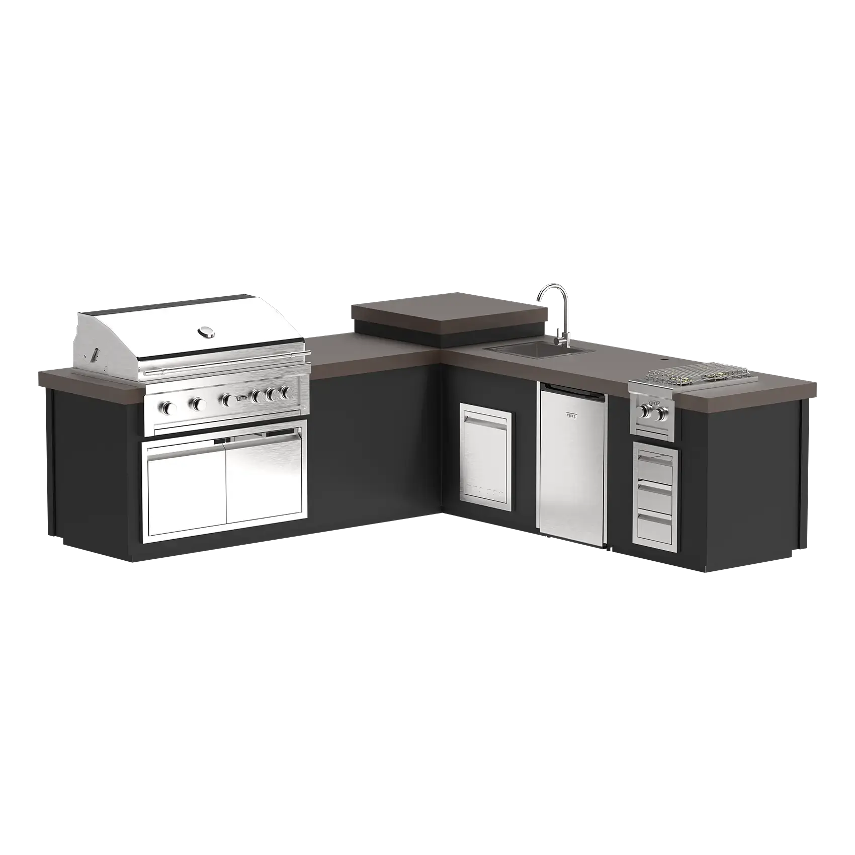 Videl Grills Maestro 112L B - BBQ Island - Aqvina LLC