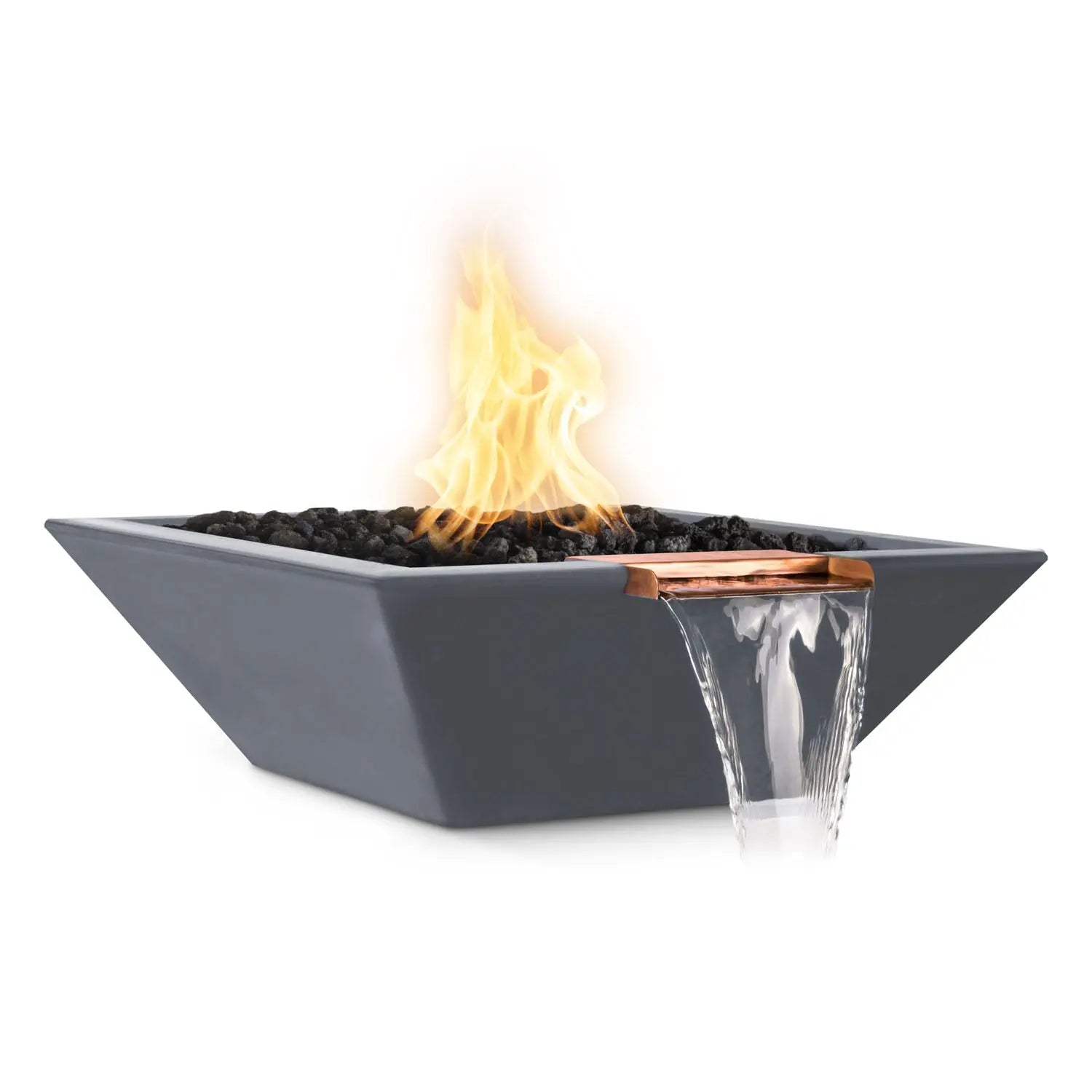 The Outdoor Plus Maya Fire & Water Bowl - GFRC Concrete - 36" - Aqvina LLC