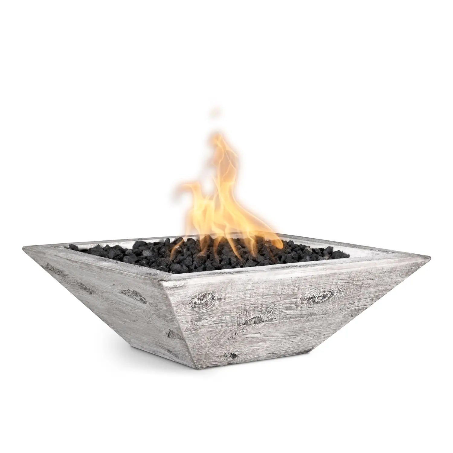 The Outdoor Plus Maya Fire Bowl - GFRC Wood Grain - 24" - Aqvina LLC