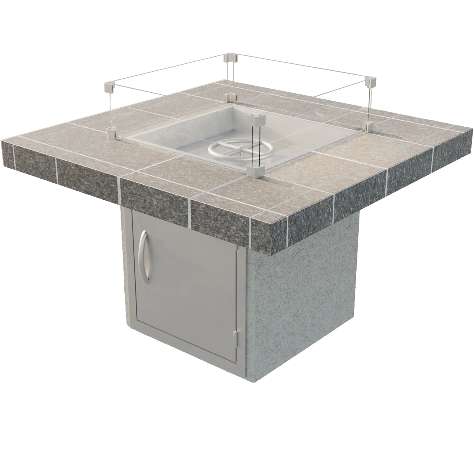 Cal Flame - Mesa Modern Contemporary Outdoor Gas Fire Pit - FPT-S201M | AQVINA World - Aqvina LLC
