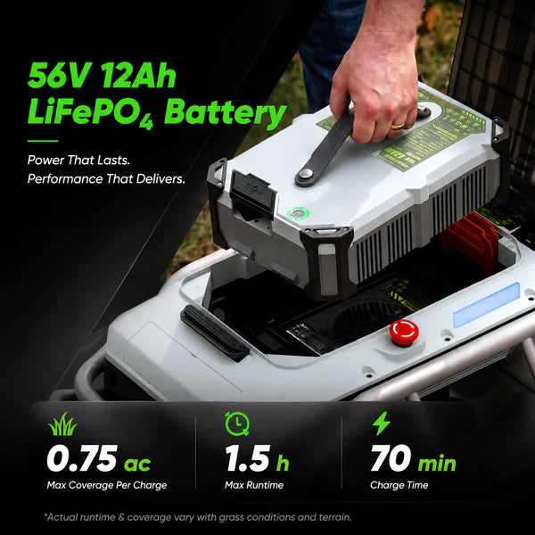 Mowrator S1 Remote-Control Lawn Mower – 21", 2WD, 45% Slope (24°)