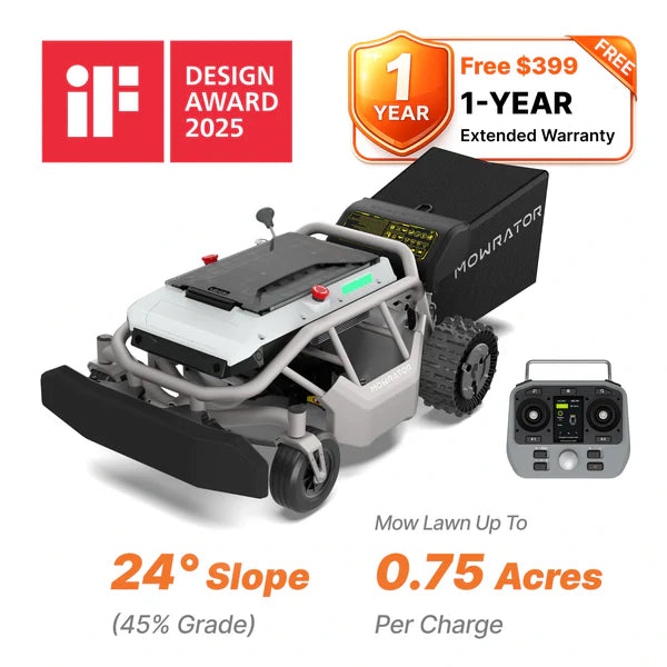 Mowrator S1 Remote-Control Lawn Mower – 21", 2WD, 45% Slope (24°)