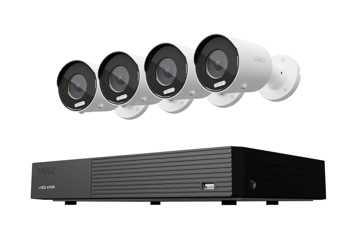 Lorex Connect 4K 8 Camera Capable 1TB Wired NVR System with 4K IP Bullet Security Cameras - Aqvina LLC