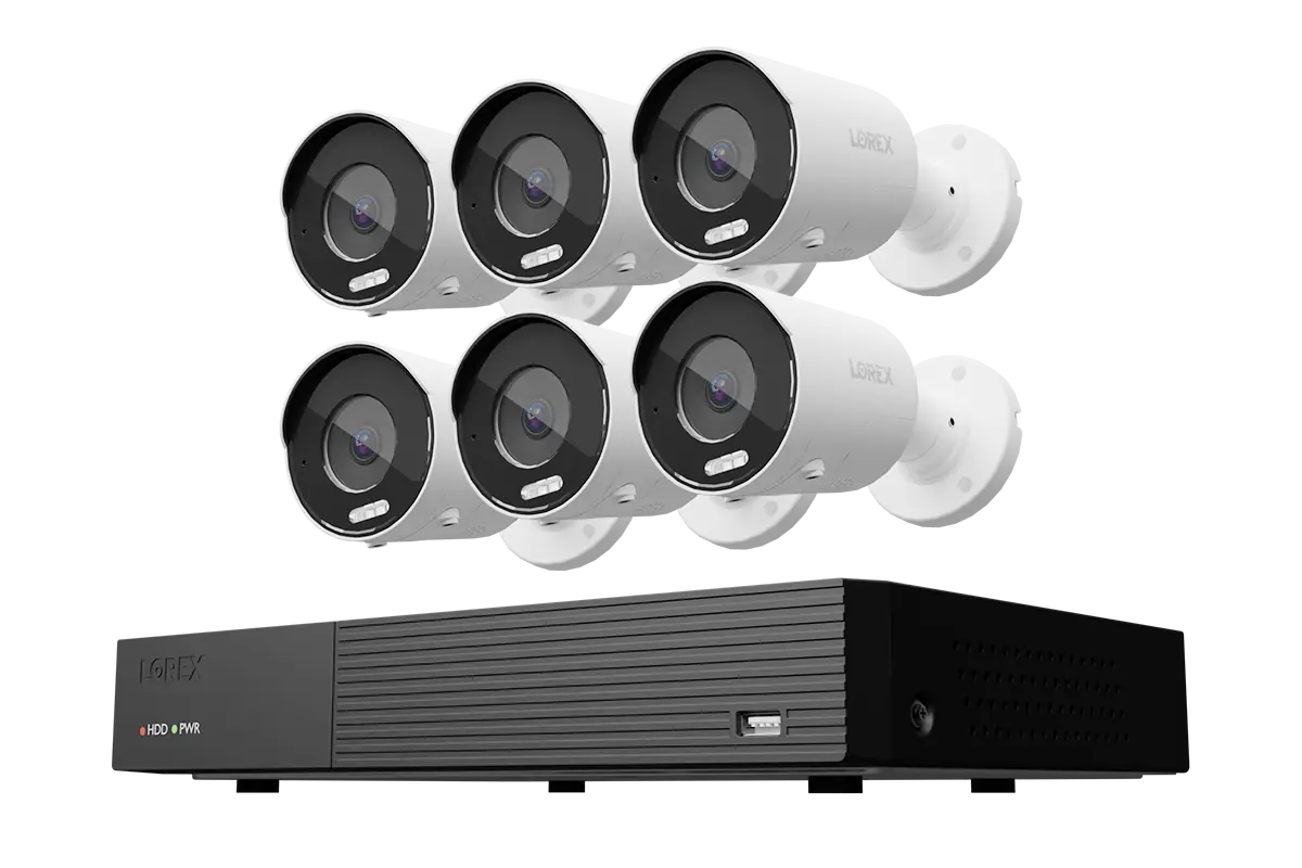 Lorex Connect 4K 8 Camera Capable 1TB Wired NVR System with 4K IP Bullet Security Cameras - Aqvina LLC