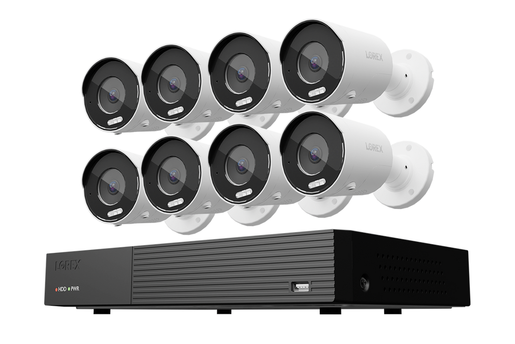Lorex Connect 4K 8-Channel Wired NVR Security System with 1 TB Storage & 4K IP Cameras