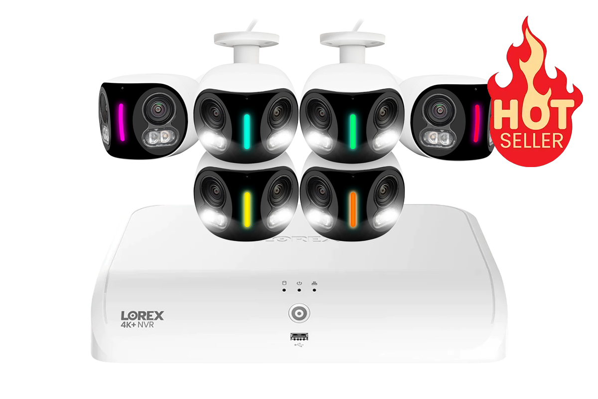 Lorex Fusion Series 4K+ 16-Channel Security System – 8 Wired + 8 Fusion Wi-Fi with Dual-Lens Smart Security Lighting Cameras & 2TB NVR
