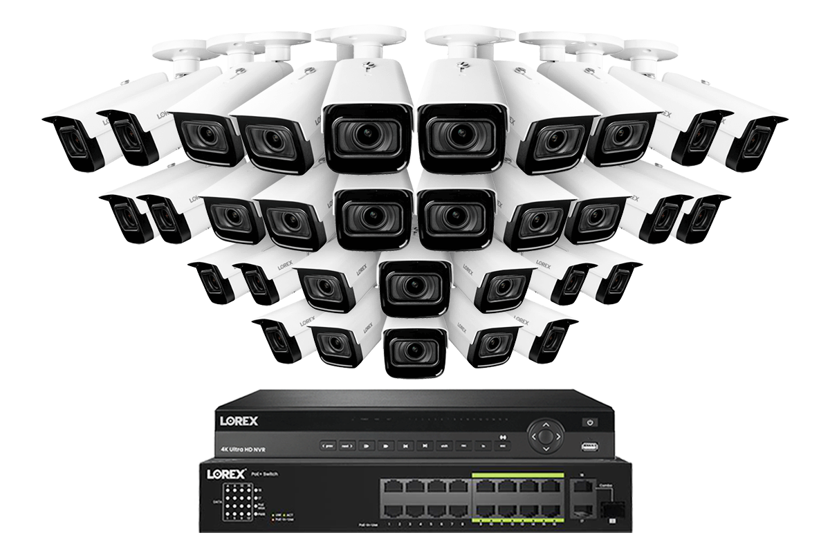 Lorex Elite Series 32-Channel 4K IP Security System with Nocturnal N4 Lite Bullet Cameras & 8TB NVR