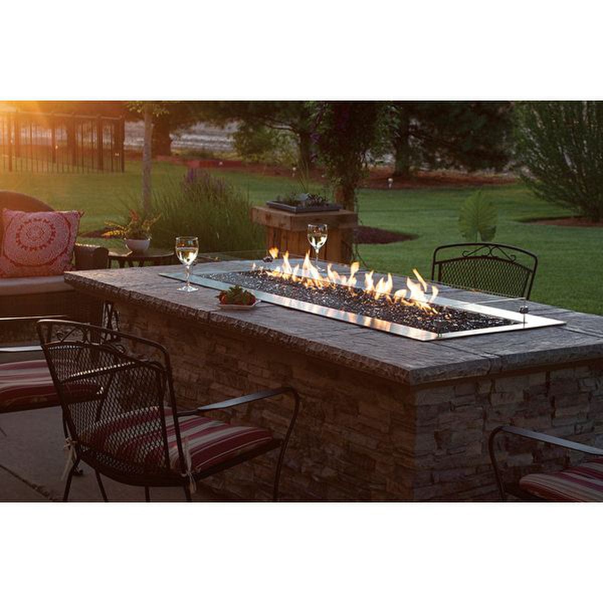 Empire 60" Carol Rose Outdoor Stainless Steel Linear Gas Fire Pit